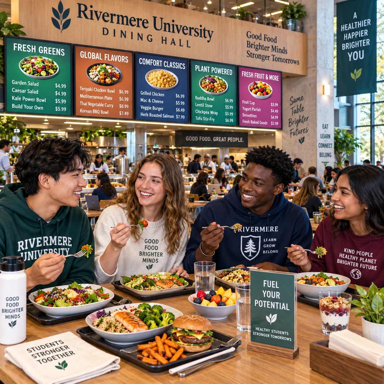 Nutrition Education and Healthy Dining Hall Initiatives on Campus
